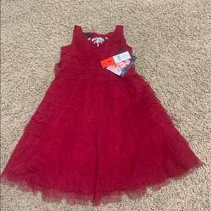 Girls Red Party Dress